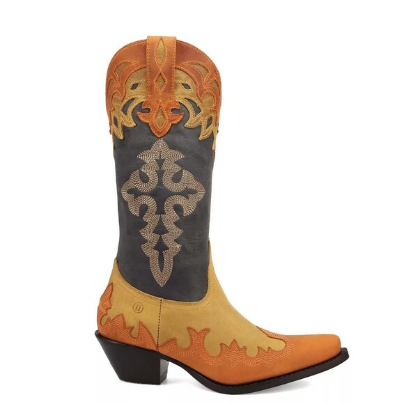 dingo Shoes - DINGO Women's Statement Leather Flame Detail Western Boots Snip Toe Size 8 NWT